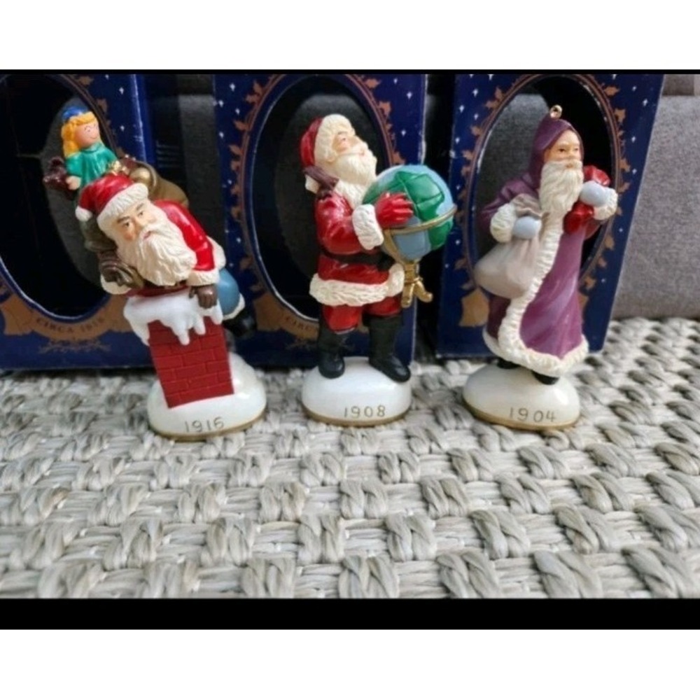 Vintage Santa Thru The Ages Decor Figurines